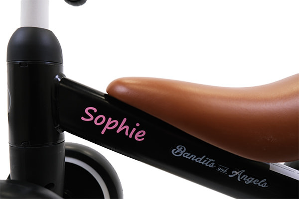 Roze naamsticker Little Starter Black