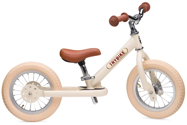 Trybike Steel vintage mat cream tweewieler