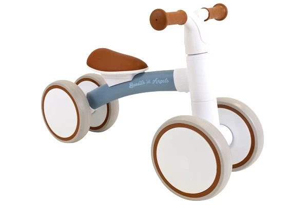 De loopfiets zonder mandje voorop