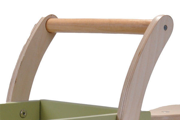 Houten duwstang.