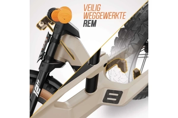 Loopfiets met handrem