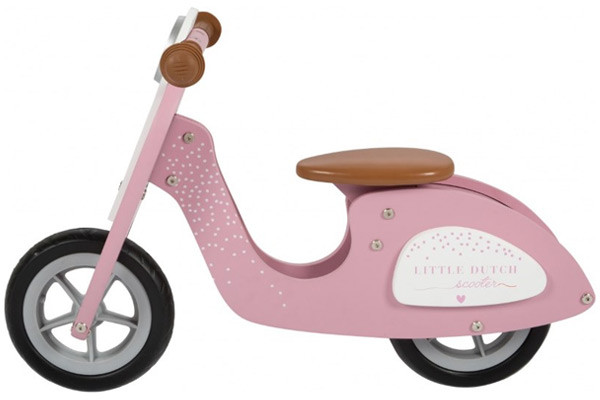 Roze loopscooter van Little Dutch.