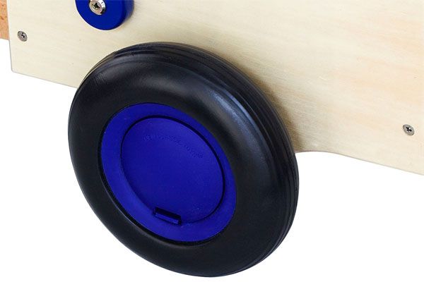 De wielen zijn ook geschikt voor houten vloeren.