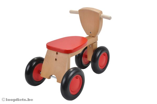 De wielen zijn voorzien van een rubberen laag.