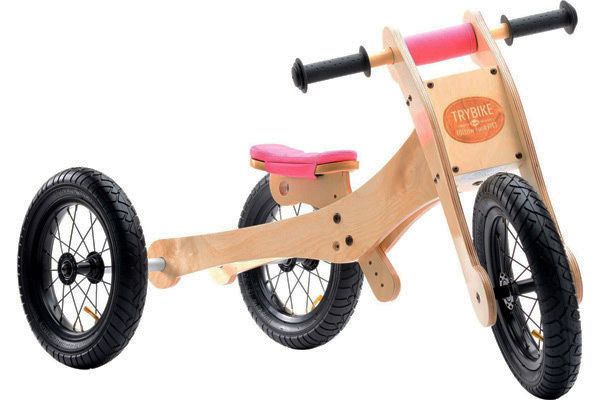 leider Logisch Vloeibaar Trybike 4 in 1 wood pink | Loopfiets.be