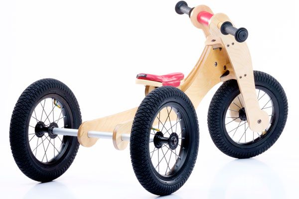 Met extra brede luchtbanden.